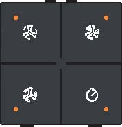 Sp�na� 122-52054 NHC 4-n�sobn� ovl.ventil�cie +LED 4-r�chlosti - ANTHRACITE 122-52054