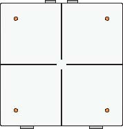 Sp�na� NHC 4-n�sobn� ovl�da� + LED - WHITE COATED 154-52004