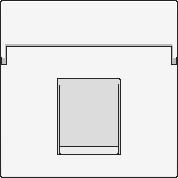 Kryt 154-65100  Stredov� kryt dataz�suvky 1xRJ-WHITE COATED 154-65100
