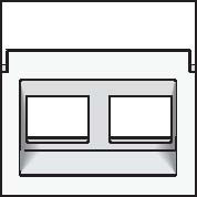 Kryt 154-65400  �ikm� dataz�suvky 2xRJ-WHITE COATED 154-65400