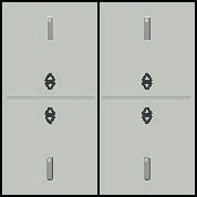 Kryt 157-00037  BUS 2X1/2 FEEDB. U/D CHAMPAGNE COATED 157-00037