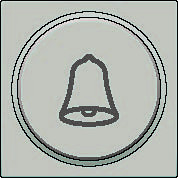 Kryt 157-64007  Stredov� kryt tla�idlo 6A -zvon�ek-CHAMPAGNE COATED 157-64007