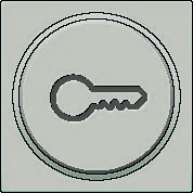 Kryt 157-64009  Stredov� kryt tla�idlo 6A -k���-CHAMPAGNE COATED 157-64009