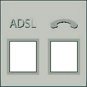 Kryt 157-69091  Stredov� kryt ADSL -TEL-CHAMPAGNE COATED 157-69091