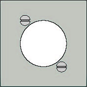 Kryt 157-69856  Stredov� kryt XLR/JACK-CHAMPAGNE COATED 157-69856