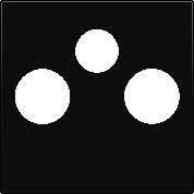 Kryt 161-69551  Stredov� kryt TV+R+SAT-BLACK COATED 161-69551