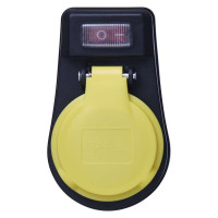 Z�suvka s vyp�na�om, IP44, �ierna P00271 1905110002