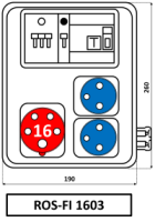 Skri�a ROS-FI 1603  z�suvkov� 1x1653+2x250V isten� isti�e+chr�ni� 10007378.00