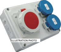 Skri�a ROSPG 1631  IP67 z�suvkov� 1x1653+2x220V bez isti�ov 10010522.00