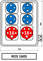 Skri�a ROS 1605 z�suvkov� 2x1653+4x220V neisten� 10004190.00