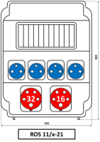 Skri�a ROS11/x-21 z�suvkov� 1x1653+1x3253+4x220V bez isti�ov 10005686.00