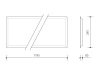 Svietidlo LED PANEL 45W 300x1200 5500lm 4000K 230V IP20-neutrlna biela, hranat, vstavan PN22300002