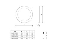 Svietidlo LED DOWNLIGHT MOUNTED 18W IP20 4000K-neutrálna biela, guľaté LM21300001