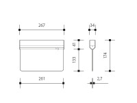 Svietidlo EUROPA LED 2W 230V IP20 ndzov s piktogramom ipka doava/doprava PN35200002