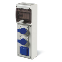 Skri�a 632.W23-101  BLOCK3 z�suvkov� IP44, 1x3253, 3x230V, 6M, s isten�m isti�mi 632.W23-101