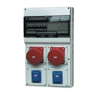 Skri�a 632.3122  BLOCK4 z�suvkov�, IP54, 1x3253,1x1653, 2x230V, 11M bez istenia 632.3122