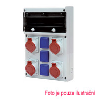 Skri�a 632.X3122-113F2  BLOCK5 z�suvkov�, IP54, 1x3253, 1x1653, 5x16A 230V, 14M  s isten�m 632.X3122-113F2