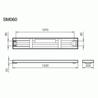 Svietidlo SM060C LED34S/840 PSU W20L120 prisaden s kan.optikou OC 4000K 3400lm neutrlna biela 871016335039400