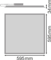 Svietidlo PL COMP 600 V LED 33W UGR19  3630lm 4000K LEDVANCE 4099854017223