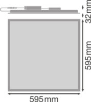 Svietidlo PL CMFT 600 P LED 33W 840 U19 PS 220-240V 4320lm 4000K IP40 panel, zapusten biele LEDVANCE 4099854015113