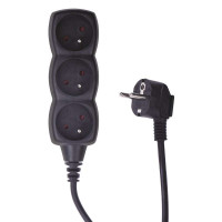 Predl�ova�ka PC0315  3Z 5M (H05VV-F 3G1mm2) �ierna PC0315
