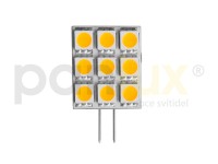 iarovka SMD LED 9 2W GU4 12V AC/DC ledkov-tepl biela PN65101001